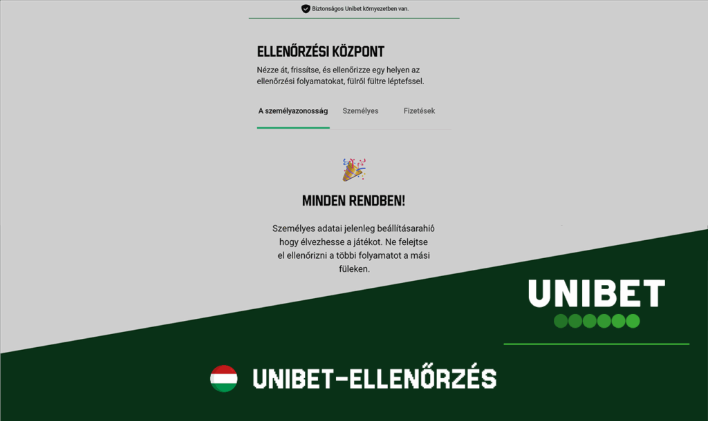 Unibet-ellenőrzés