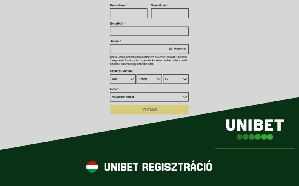 Unibet regisztráció